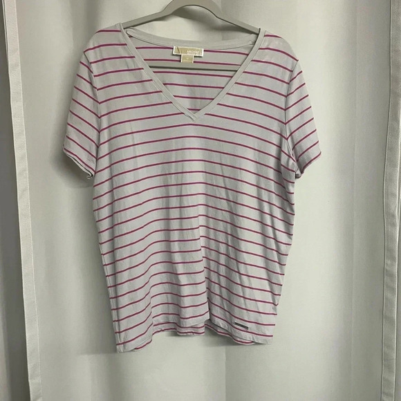 Michael Kors 1X top pink/white - Picture 1 of 5